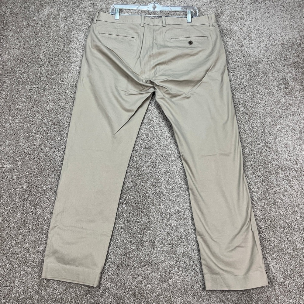 J.Crew Men's Khaki Chino Pants 36x34 Slim Flex Comfort Stretch Casual Wear EUC - Picture 4 of 11